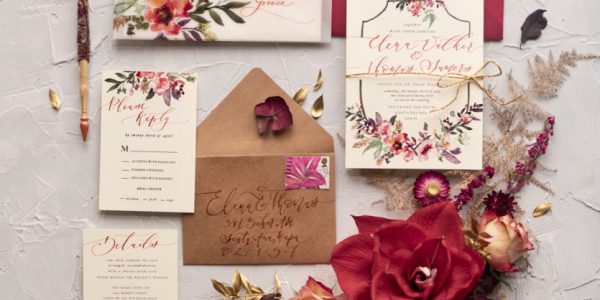 Fine art wedding calligraphy perfect for Christmas time