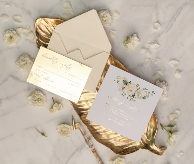 The most beautiful affordable gold wedding invitations – blog MargoAndBees