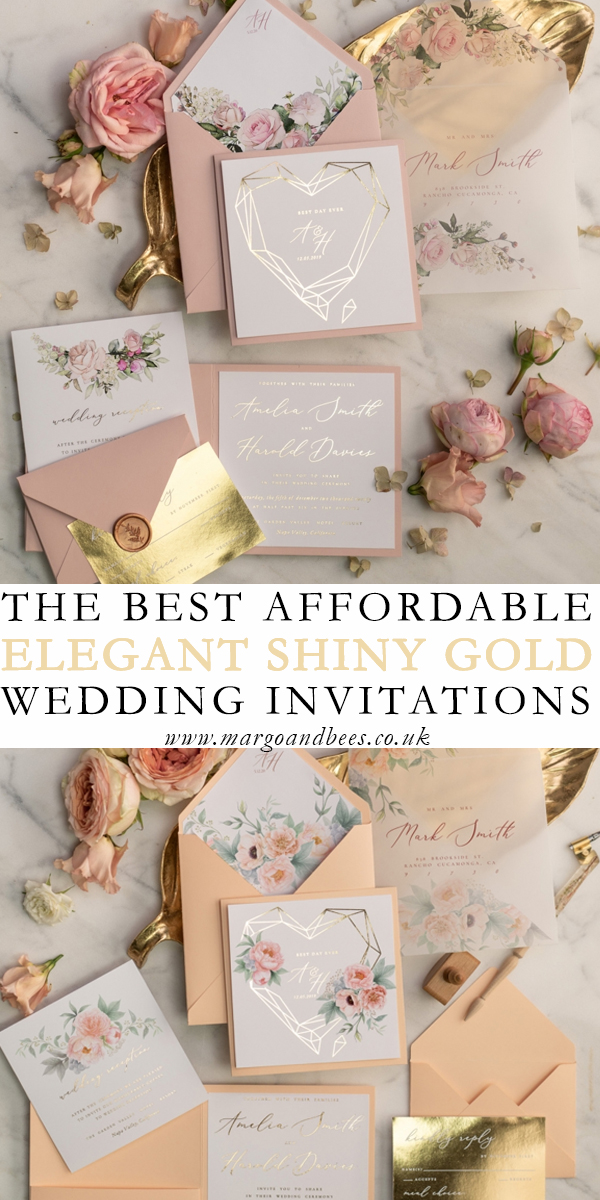 The most beautiful affordable gold wedding invitations – blog MargoAndBees