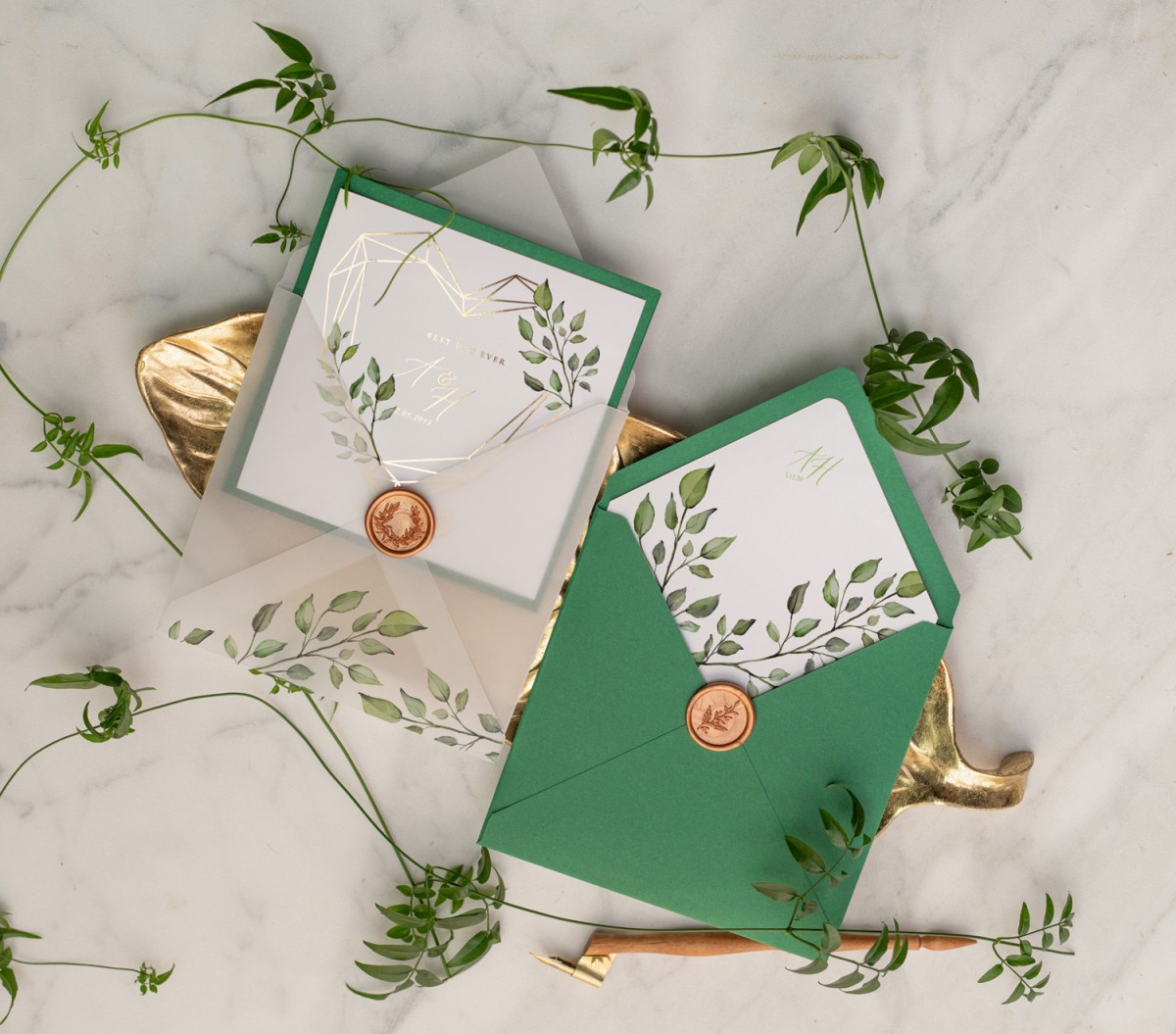 The most beautiful affordable gold wedding invitations – blog MargoAndBees