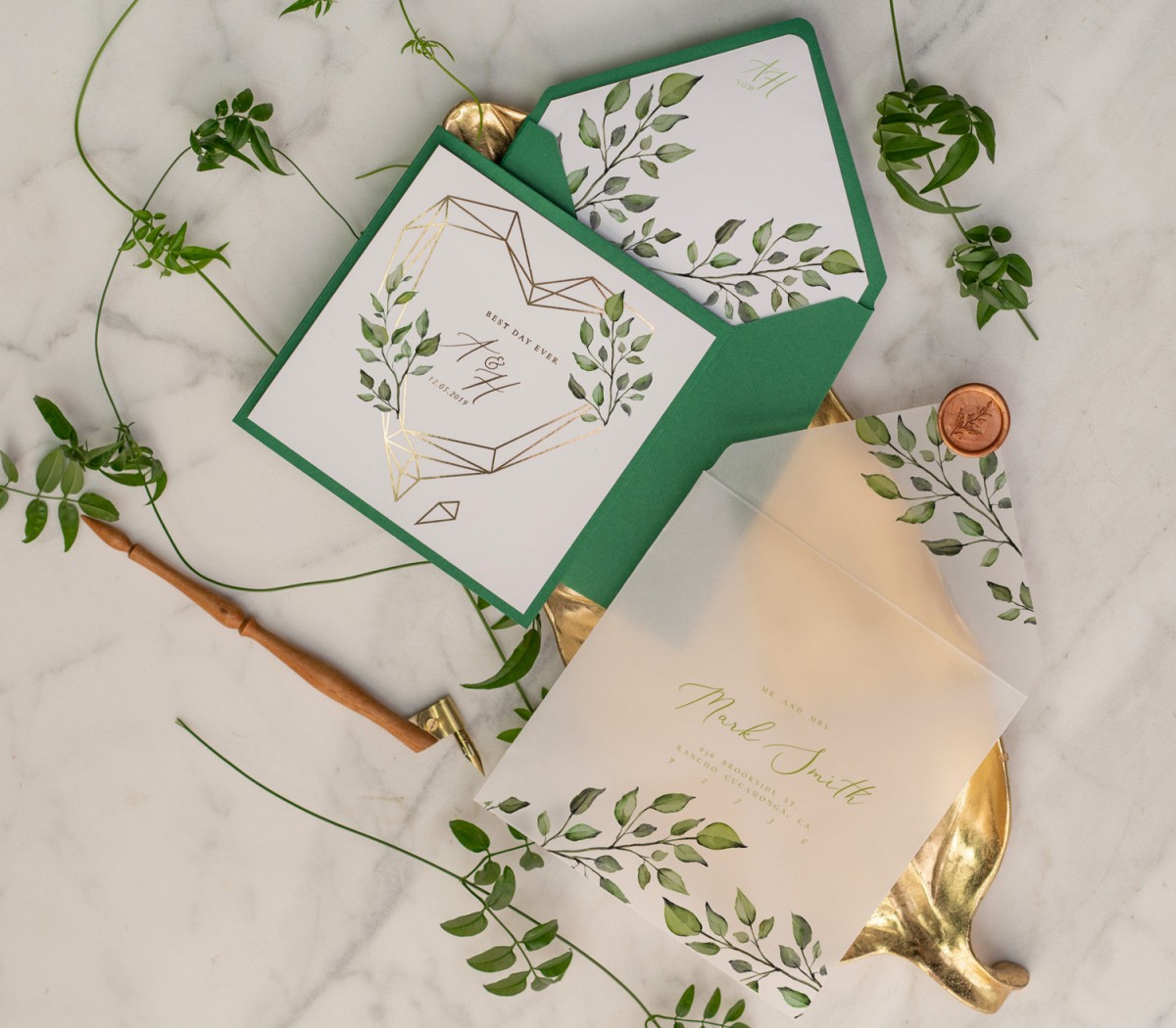 The most beautiful affordable gold wedding invitations – blog MargoAndBees