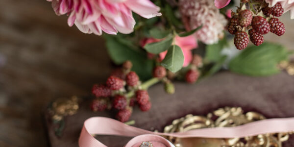 Velvet ring box, Handmade wedding ring box • Pink Velvet ring bearer box • Velvet blush luxury ring box