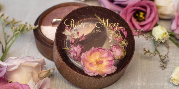 rustic glam wedding ring box  • handmade ring bearer box • velvet luxury ring box