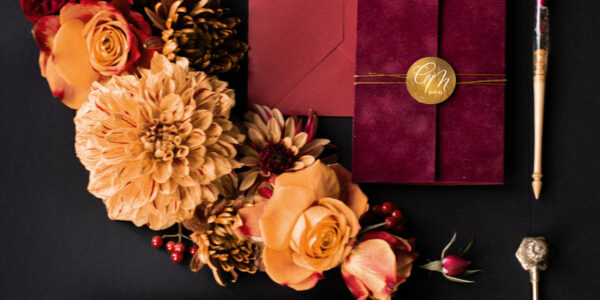 Luxury  Gold Wedding Invitations , Burgundy Velvet Wedding Invitations , Pocketfold  Indian Wedding Cards