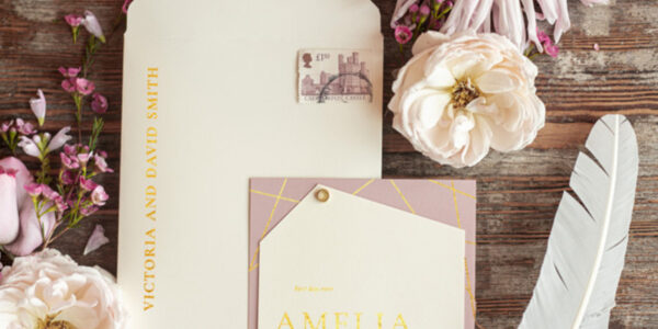 Geometric wedding invitation Suite, blush Pink  Gold Wedding Cards, gold  Modern Wedding Invites, Blush Pink and Ivory