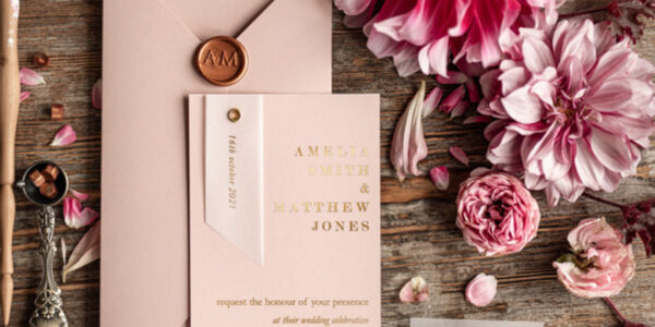 Geometric wedding invitation Suite, Modern Gold Wedding Cards, gold Pink Wedding Invites,