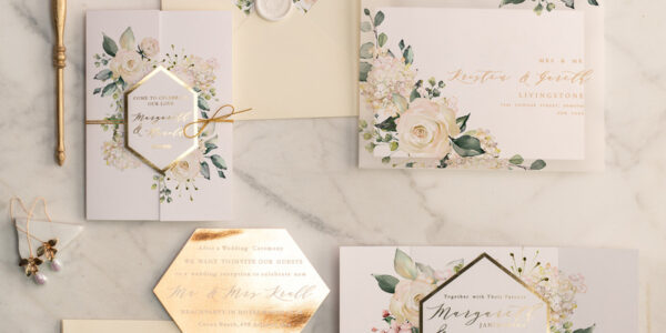 Luxory gold Wedding Invitations,  Ivory Elegant Wedding Stationery,  Golden Elegant Wedding Invitations Suite