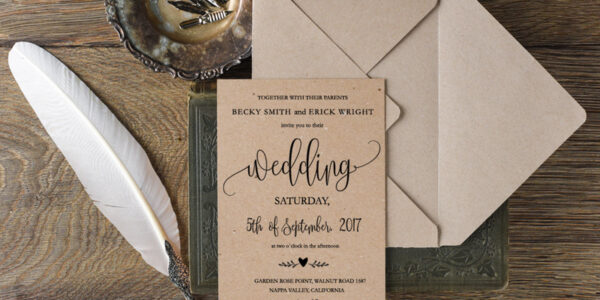 Cheap Wedding invitations Rustic Stationery Eco Craft  Suite with Wooden Heart and Lace and Twine Bow