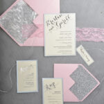 Glitter Luxory Silver Wedding Ivitations, Elegant Wedding Invites , Blush Silver wedding Cards