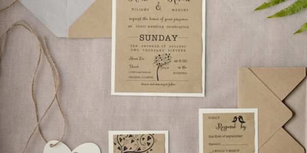 wedding invitations suite modern designed