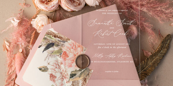 Modern Wedding invitations, Elegant wedding invitations • Romantic Wedding Invitation Suite • Handmade wedding Invites