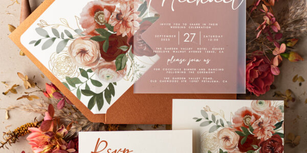 Stunning wedding invitations, Elegant wedding invitations • Romantic Wedding Invitation Suite • Handmade wedding Stationery