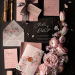 Romantic Blush Pink Box Wedding Invitations, Elegant Acrylic Plexi Wedding Invites, Bespoke Floral Wedding Cards, Handmade Vellum Wedding Invitation Suite