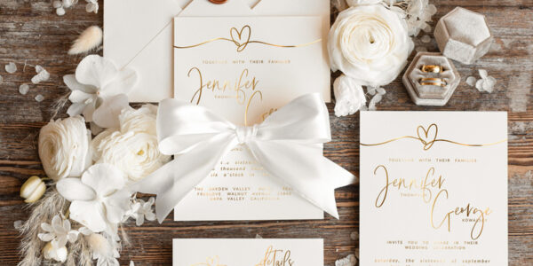 Simple wedding invitation, Glamour Wedding Invitations, Modern Wedding Invitation Suite, Luxury Wedding Cards