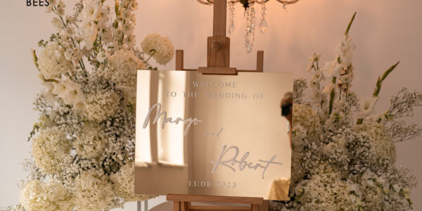Golden Mirror Wedding Welcome Sign, Golden Wedding Decor, Personalised Wedding Sign, Wedding Gift, Welcome Wedding Board BpPXSet
