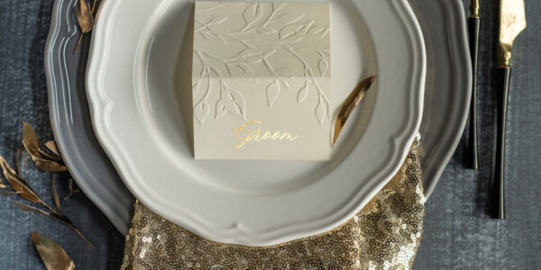 Personalized elegant wedding place name card