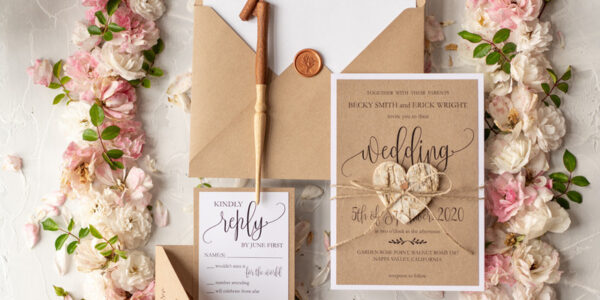 Vintage Wooden Wedding Invitations, Elegant Birch Heart Wedding Cards, Bespoke Eco Paper Wedding Invites, Affordable And Handmade Wedding Stationery