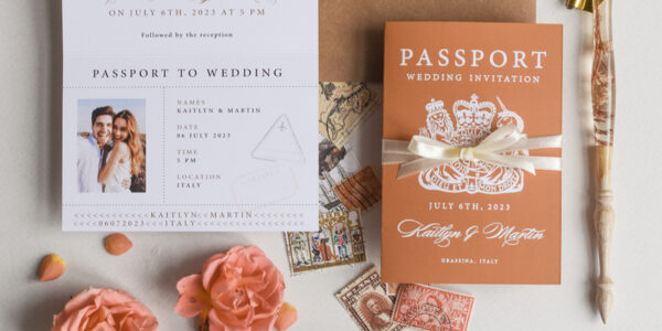 Terracotta Passport Wedding Invitation , Wedding Cards  Boarding Pass,  Passport Wedding Invitations  Abroad, Destination Wedding Invites, Travel Map Wedding Stationary