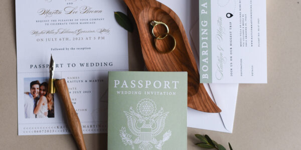 Sage Green Passport Wedding Invitation, Wedding Cards  Boarding Pass,  Tuscany Passport Wedding Invitations  Abroad, Destination Wedding Invites, Travel Map Wedding Stationary