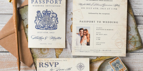 Luxury Passport Wedding Invitation , Rustic  Boarding Pass,  Passport Wedding Invitations  Abroad, Destination Wedding Invites, Travel Map Wedding Stationary