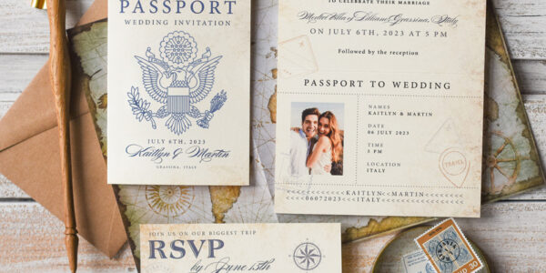 Rustic Passport Wedding Invitation , Travel  Boarding Pass,  Passport Wedding Invitations  Abroad, Destination Wedding Invites, Travel Map Wedding Stationary