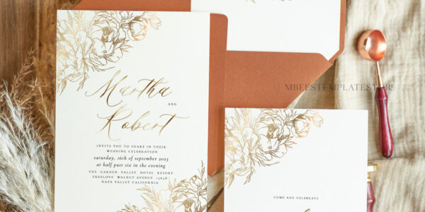 Fine art gold  wedding invitation template, Instant download Boho Wedding Invites,  Invitation Printable Template Elegant Invites