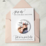Save the Dates Card with Fridge Magnet with Your Photo