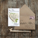 Save the Date Card with Fridge Magnets and Craft Envelope perfect for Summer Wedding