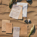 Minimalistic Beach Wedding Invitations, Elegant Destination Wedding Invitation Suite, Modern Vellum Wedding Invites, Handmade Wedding Cards