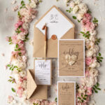 Vintage Wooden Wedding Invitations, Elegant Birch Heart Wedding Cards, Bespoke Eco Paper Wedding Invites, Affordable And Handmade Wedding Stationery