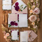 Luxury Golden Shine Wedding Invitations, Glamour Pocketfold Wedding Cards, Elegant Floral Wedding Invites, Romantic Blush Pink Wedding Stationery