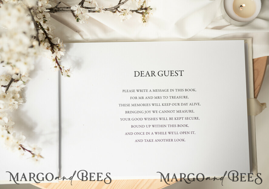 Elegant ivory Instax velvet Wedding GuestBook Gold, Large Instant Wedding Guest Book, Polaroid velvet Guestbook Golden wedding