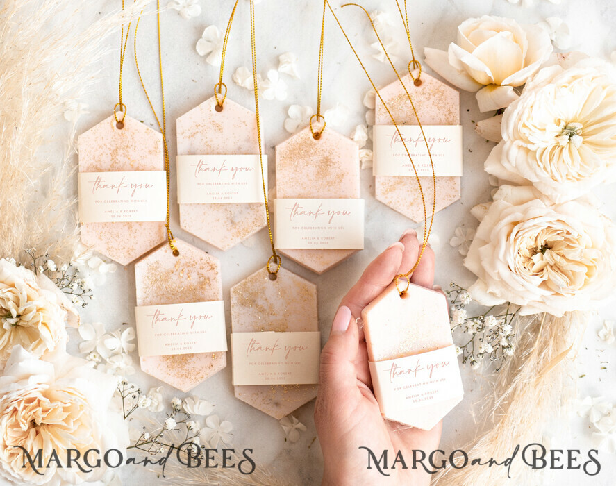 Personalised Wedding Favors, Wedding Soy Wax Favor gifts, bridal shower Soy Favor gift, Wardrobe Freshener wax Tablet gifts for guests