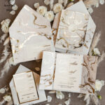 Golden Marble Wedding Invitations: A Luxurious Gold Foil Invitation Suite for an Elegant and Glamorous Wedding