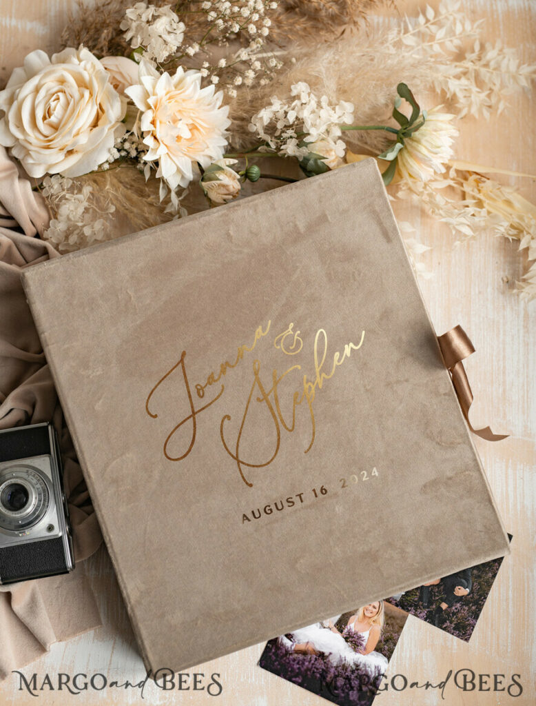 Large Velvet Wedding Slip-In Photo Album With SlipCase, Photo album black Sleeves for 500 4x6