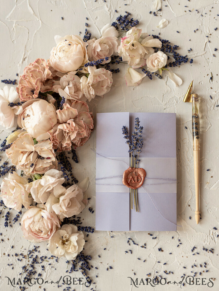 Elevate Your Wedding with Romantic Lavender Wedding Stationery