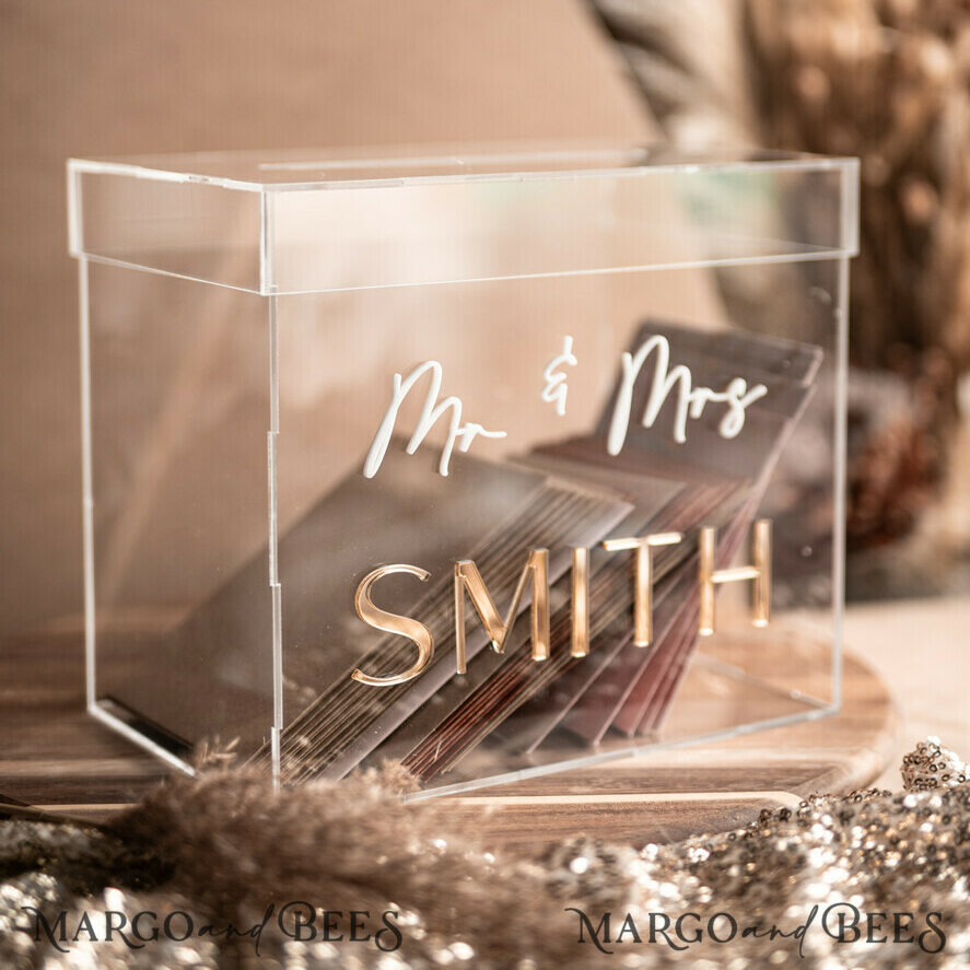 Clear wedding wishing well acrylic money gift card box, Personalized Wedding Card Box, Acrylic Card Box, Wedding Card Box with Lid, Wedding Money Box, Wedding Card Box, Wedding Card Holder