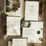 Elevate Your Big Day with Fine Art Ivory Gold Wedding Invitations