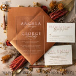 Elevate Your Wedding with Terracotta Simple Acrylic Invitations and Elegant Plexi Wedding Invitation Suite