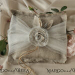 Pillow • Personalized Ring Box for Vintage Boho Wedding Ceremony