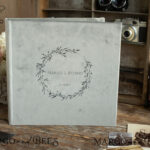 Introducing the Perfect Keepsake: Personalised Grey Velvet Wedding Guest Book and Instant Photo Album