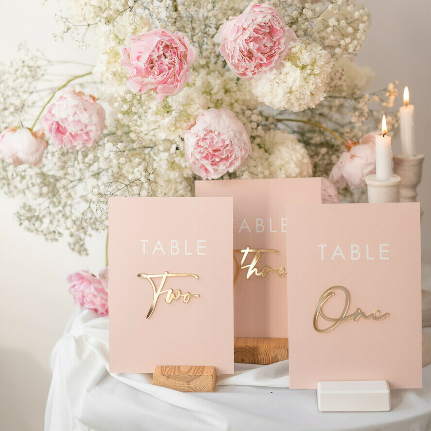 Wedding table numbers, Pink and Gold Table numbers, Acrylic table numbers, Set of Table Numbers, Centerpieces Luxury Decorations, Wedding Table Numbers BpPXSet