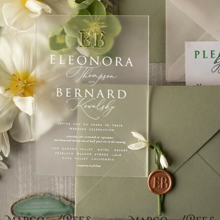 Luxury Olive Wedding Invitations, Elegant Tuscany Wedding Invites, Romantic Italian Wedding Cards, Destination Wedding Invitation Suite, Bespoke Green Wedding Stationery