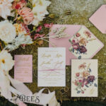 “Exquisite Vintage Floral Wedding Invitations: Handmade, Romantic Blush Pink & Bespoke Nude Wedding Cards for Your Special Day”
