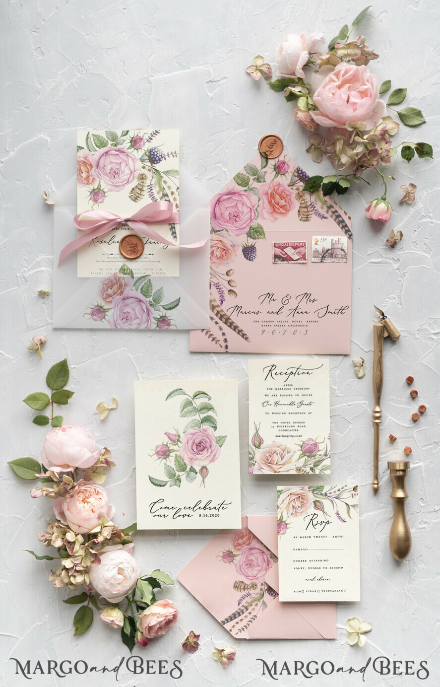 Essential Elements for a Pink and Green Garden Wedding Amidst Roses in an Enchanting Palace