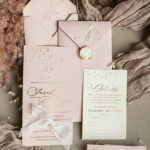 Pink Floral Engraved Essentials: Romantic Elegance in Wedding Celebration