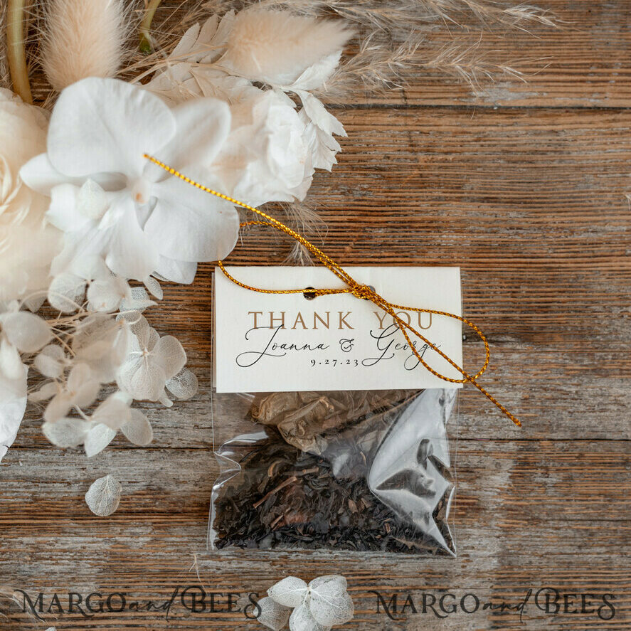 Wedding Favor gifts, Thank You Tea Bags, Tea Guest Personalized Favor