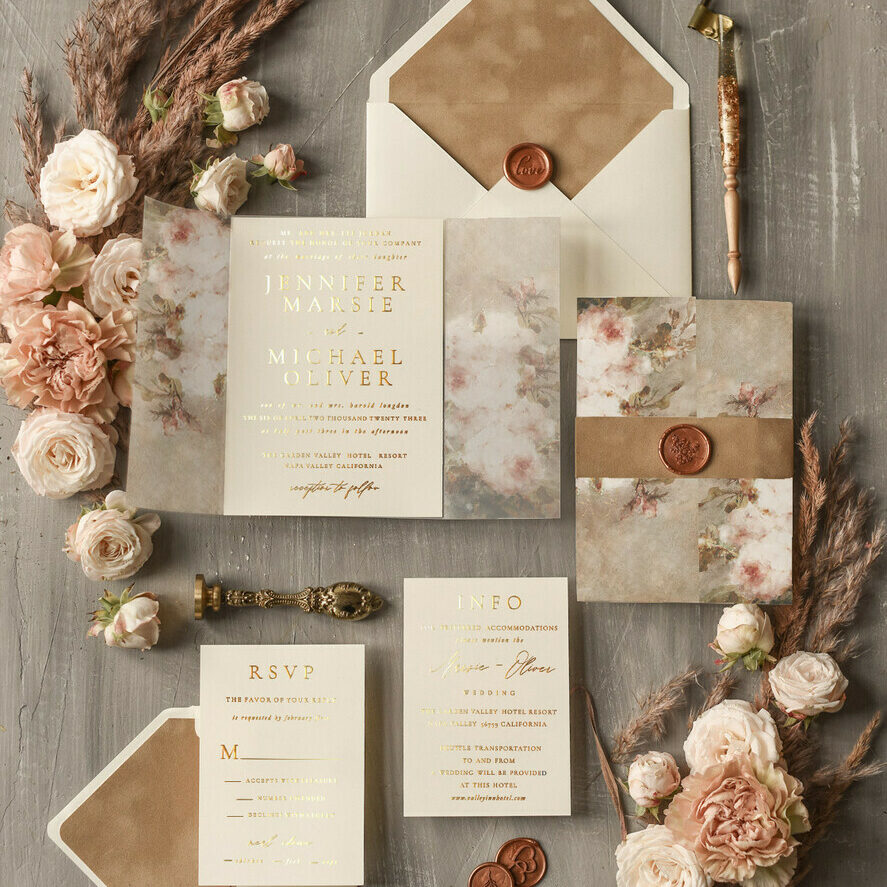 Beige Modern Elegance: Essentials for a Dreamy and Romantic Wedding Celebration with Neutral and Floral Palette