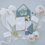 Essential Tips for a Picturesque, Dreamy, and Romantic Wedding: Dusty Blue and Orange-Gold Garden Elegance