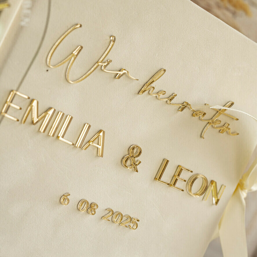 Polaroid Gold Acrylic Hochzeitsgästebuch Personalisiert Schilderset Samtweißes Sofort-Fotobuch Boho Elegant Instax Hochzeitsfoto-Gästebuch